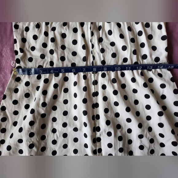 Charlotte Russe White with Black Polka Dots Sleeveless Dress Size Large - Picture 3 of 6